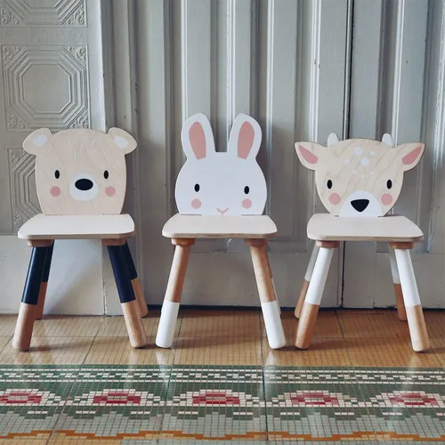 Miniatura 2 de Tender Leaf Toys - Colección de mesa y sillas del bosque - Adorable mesa de juego y sillas de arte para niños tamaño infantil - Hecho