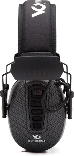Miniatura 4 de Venture Gear Clandestine - Orejeras electrónicas de protección auditiva NRR 24dB, patrón de grafito negro