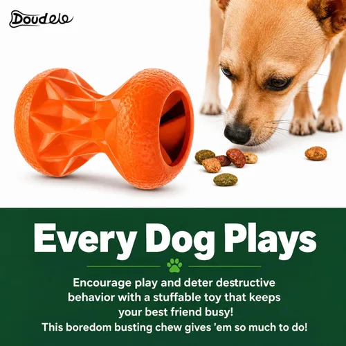 Miniatura 2 de Juguetes para perros grandes – Juguete masticable de goma duradero para masticadores agresivos, bola de rompecabezas interactiva dispensadora