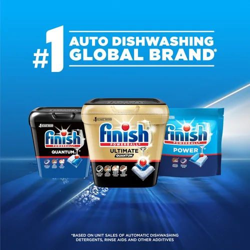 Miniatura 7 de Finish Power Cápsulas para lavavajillas, jabón detergente para lavavajillas sin enjuague previo para limpieza profunda y brillo con poder