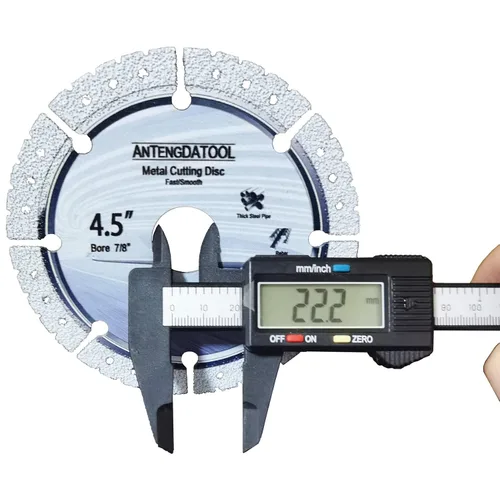 Miniatura 8 de Rueda de corte de diamante de 4-1/2 pulgadas para metal, amoladora angular de 4.5 pulgadas, disco de molienda de corte en acero fundido y carburo