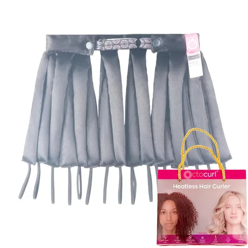 Miniatura 13 de Octocurl Diadema sin calor, rizadores de pelo para dormir, rizadores sin calor para cabello largo (algodón, rosa)