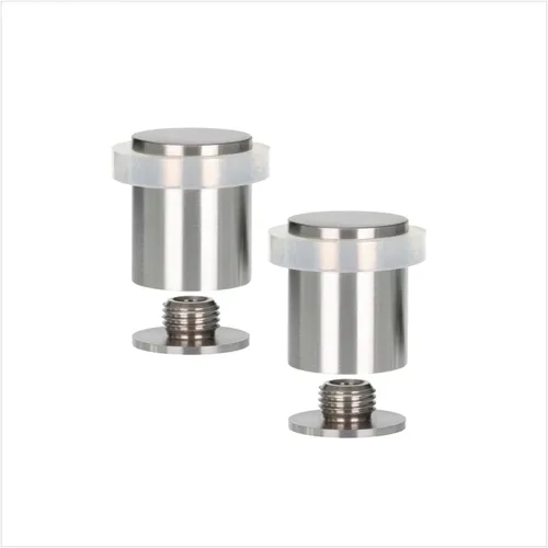 Miniatura 15 de Paquete de 2 topes de puerta EVI Tope de puerta de acero inoxidable – Cierre de tornillo – Protector de goma blanca – Tope de puerta de 0.79 x