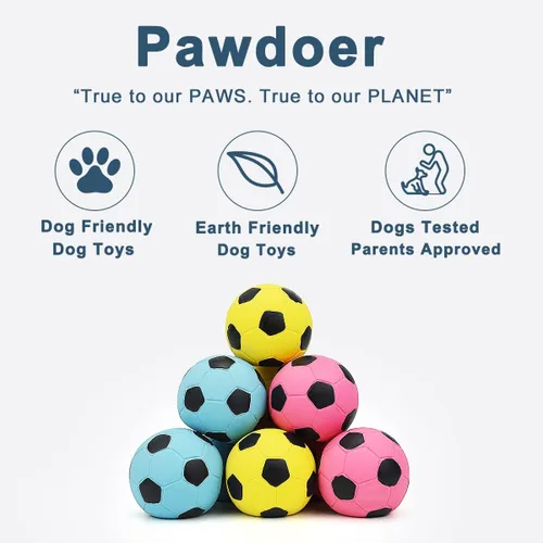 Miniatura 2 de Pelota chirriante para perros, juguetes chirriantes de goma de látex suave para perros pequeños, cachorros, lindos juguetes chirriantes para jugar a