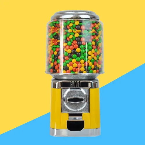 Máquina expendedora de dulces para dispensador automático de dulces pequeños para el hogar o la máquina expendedora comercial (amarillo)