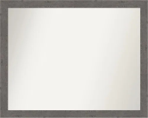 Miniatura 420 de Amanti Art Espejo de baño gris para sobre el fregadero, 31 x 48 pulgadas, espejo de tocador rectangular estrecho de color gris, marco de madera