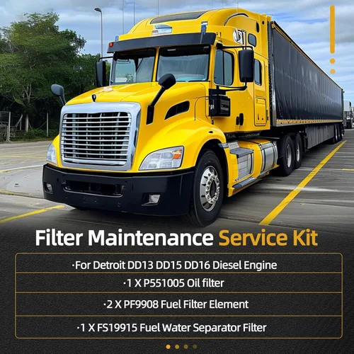 Miniatura 2 de Kit de Servicio de Filtro JAVOUKA, Para Motor Diesel Detroit DD13 DD15 DD16, Aceite, Separador de Agua y 2 Filtros de Combustible, Filtro