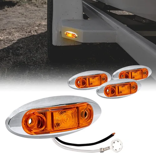Miniatura 35 de TRUE MODS - Kit de 2 luces marcadoras LED ámbar de 2.5 pulgadas para remolque [DOT FMVSS 108] [SAE P2] [Montaje en superficie] [Impermeable IP67]