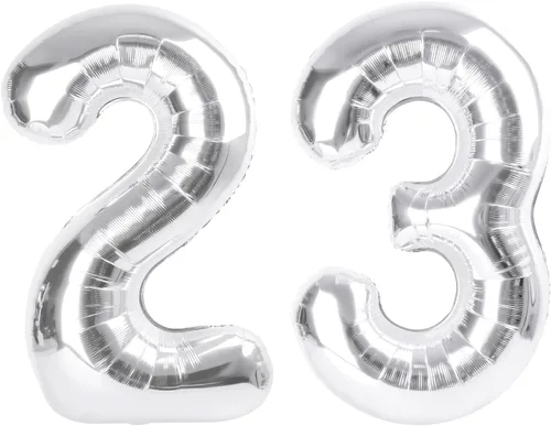 Miniatura 187 de Globos de números de 5 globos de 40 pulgadas, decoraciones de cumpleaños azules para niños y niñas, globos de números azul marino grandes