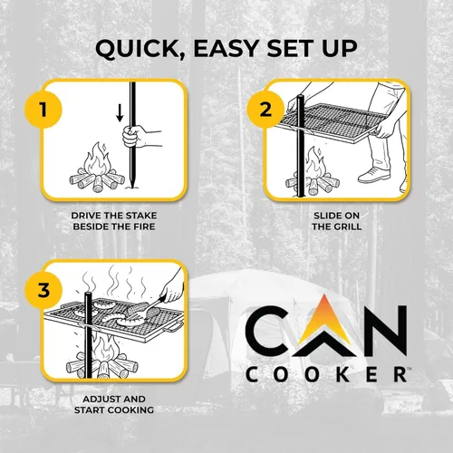 Miniatura 4 de GameMaker Parrilla de Cocina de Fuego Abierto – Parrilla de Campamento Portátil para Cocina de Llama Abierta, Fogatas, Anillos de Fuego al Aire