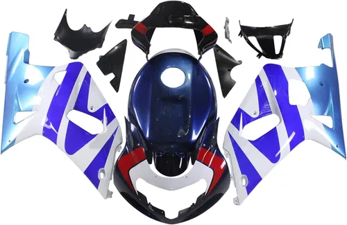 Miniatura 49 de Kit de carenado de inyección azul, negro y blanco para Suzuki GSXR600 GSX750 2006 2007 GSXR 600 GSX-R750 06 07 ABS Carenado de plástico completo