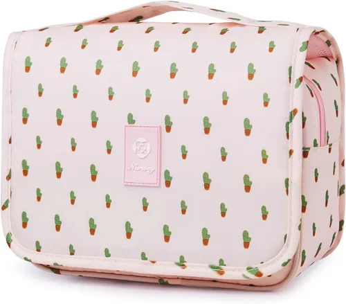 Miniatura 11 de Narwey Pequeña bolsa de aseo de viaje colgante para mujer, bolsa de viaje para artículos de tocador, bolsa organizadora de maquillaje, bolsas