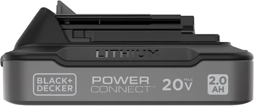 BLACK+DECKER 20V MAX POWERCONNECT Batería de 2.0 Ah con luz indicadora de estado de carga (LBD2020S)