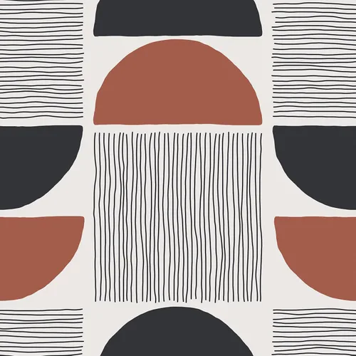 Miniatura 9 de VEELIKE Papel tapiz moderno de mediados de siglo en blanco y negro, papel tapiz geométrico abstracto para dormitorio, baño, 17.7 x 118 pulgadas