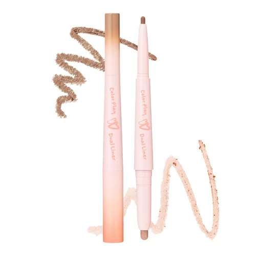 2aN Color Play Dual Liner 01 Honey Peach | Lápiz Aegyo-sal y sombreado 2 en 1 | Delineador de perlado y mate de larga duración para maquillaje de