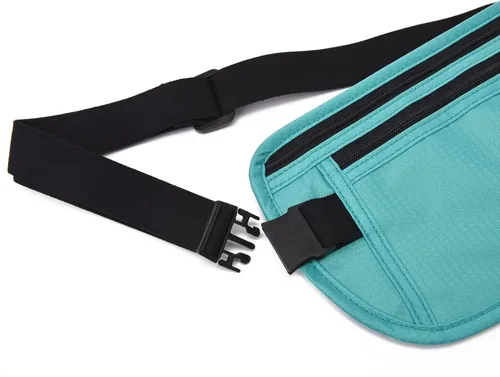 Miniatura 87 de DAITET Cinturón de dinero, soporte para pasaporte, cartera de viaje oculta segura con bloqueo RFID, riñonera encubierta (negro), Negro, Rfid