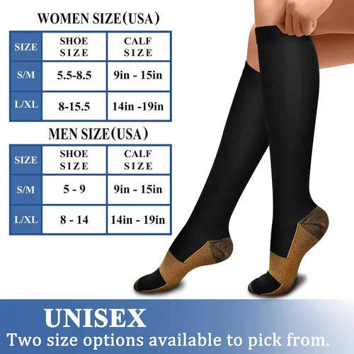 Miniatura 7 de CHARMKING Compression Socks for Women & Men Circulation (3 Pairs) 15-20 mmHg is Best Support for Athletic Running Cycling