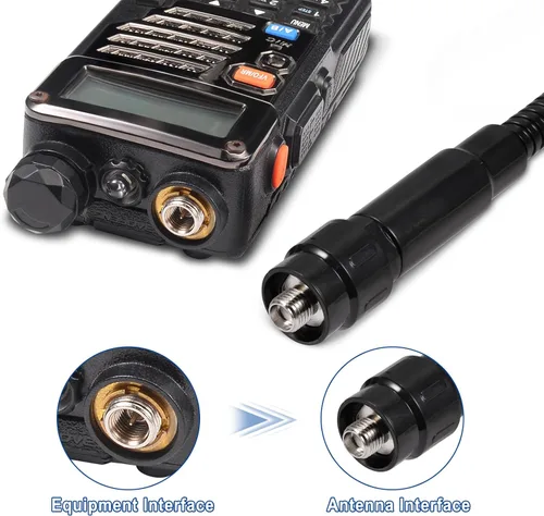 Miniatura 3 de Bingfu Antena de radio de jamón de alta ganancia VHF UHF 136-174mhz 400-520mhz amateur Walkie Talkie CS Antenas tácticas de cuello de cisne