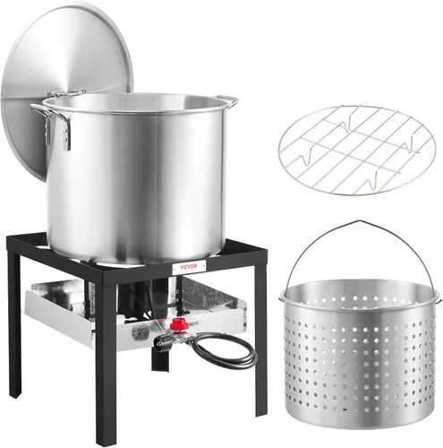Miniatura 11 de VEVOR Freidora de Pescado y Alitas de 10 Qt, Kit de Freidora de Pescado de Propano de Aluminio, Freidora Profunda para Exteriores Olla para Mariscos