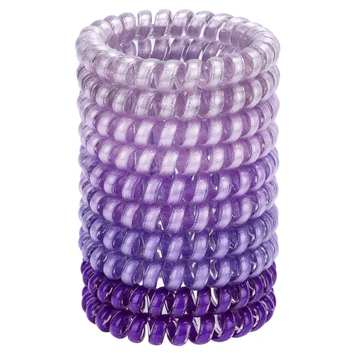 Miniatura 39 de JessLab Lazos para el cabello en espiral para mujeres, paquete de 10 sujetadores de cola de caballo sin rastro y sin daño, bandas para el cabello
