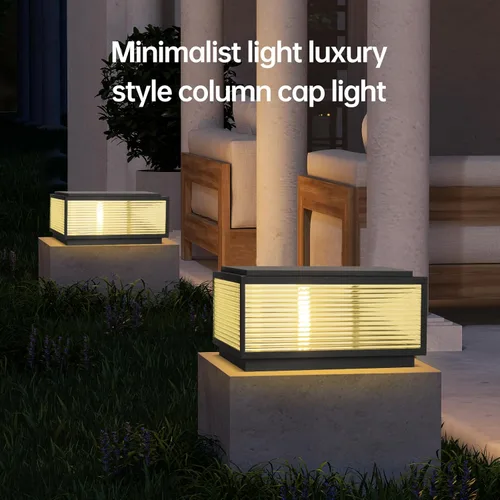 Miniatura 4 de SLAWA Tapas de poste al aire libre Luces de poste de aluminio fundido Accesorio de iluminación de linterna de poste exterior con base E26 Tapas