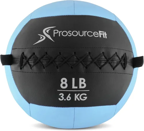 ProsourceFit Bolas medicinales blandas, bolas de pared y ejercicios dinámicos de cuerpo completo, pesos codificados por colores: 6, 10, 14, 20 Lb.