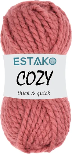 Miniatura 24 de Estako Cozy Thick & Quick Yarn - Hilo acogedor grueso y rápido, 20% lana, 80% acrílico, suave, súper voluminoso, peso #6, para tejer y hacer 50187