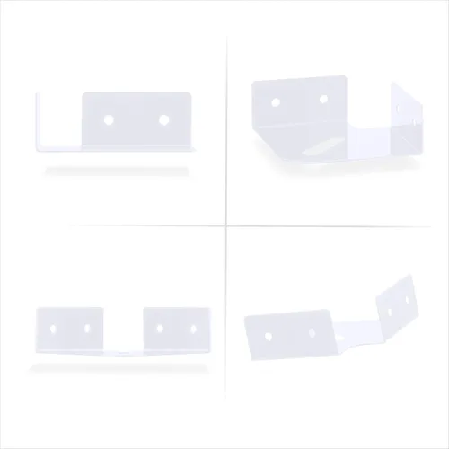 Miniatura 9 de BRAINWAVZ Pequeño estante esquinero de metal para cámaras de seguridad, monitores de bebé, altavoces, decoración del hogar y más, adhesivo universal