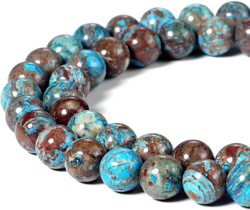 Miniatura 95 de Cuentas de ónix negro BEADNOVA con cuentas de cristal natural, piedras preciosas, redondas, sueltas, curativas de energía con cordón elástico de 01)
