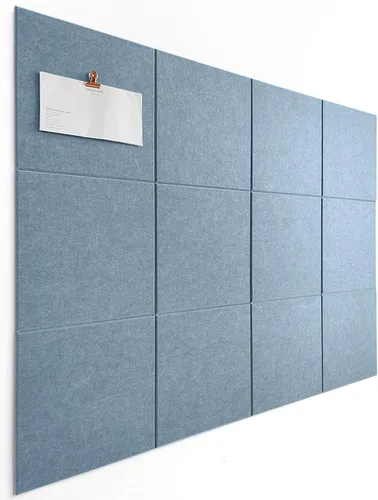 Miniatura 61 de Tabla de corcho alternativa de 24 x 36 pulgadas, paquete de 6 azulejos de pared de fieltro con pestañas adhesivas extraíbles seguras, tableros