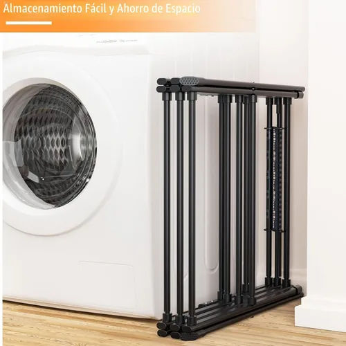 Miniatura 5 de Tendedero de ropa para el hogar, para interiores, plegable, para lavandería, 40 x 28.8 x 14.2 pulgadas, ahorro de espacio en interiores y Negro