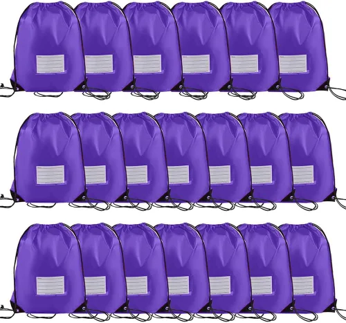 Miniatura 32 de CODOBON Paquete de 20 bolsas con cordón, mochila de cuerda de dibujo a granel, bolsa de bricolaje para gimnasio, deportes, bolsa para mujeres