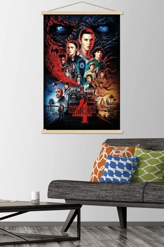 Miniatura 2 de Trends International Netflix Stranger Things: Season 4 - Póster de pared de una hoja, 22.375 x 34 pulgadas, paquete de impresión premium y colgador