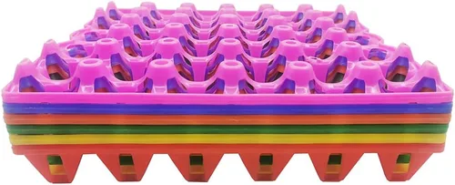 Miniatura 5 de Paquete de 6 bandejas de plástico para huevos de pollo para productos agrícolas, estantes para huevos, pato, 30 bandejas para poner huevos
