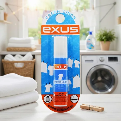 Exus Eliminador de olores y ambientador en aerosol para olores fuertes, uso para casa, automóvil, baños, cocina, oficina. Ambientador fuerte - 0.7