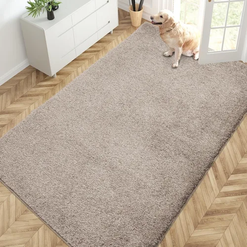 Miniatura 10 de PURRUGS Alfombra de área de fácil cuidado de 4 x 6 pies, antideslizante, lavable a máquina, tapete para puerta de perro, resistente a las manchas