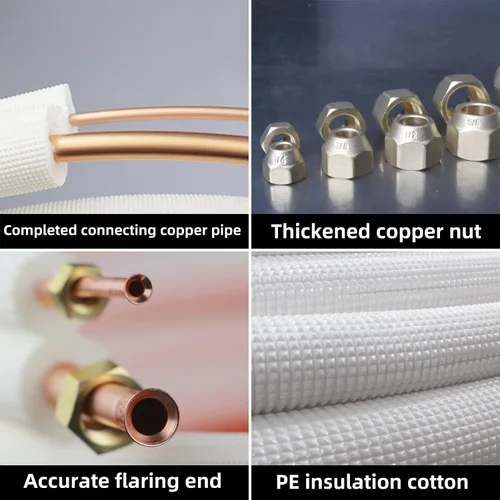 Miniatura 2 de Extensión de tubo de cobre de aire acondicionado de 50 pies, 1/4 pulgadas 1/2 pulgadas 3/8 pulgadas de polietileno grueso para mini split AC
