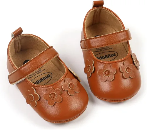 Miniatura 4 de Zapatos planos Mary Jane para bebés y niñas, mocasines de goma, suela suave, zapatos de vestir de princesa para niñas pequeñas