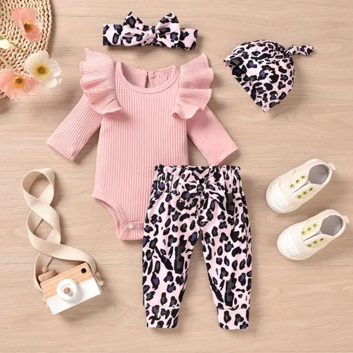 Miniatura 2 de fioukiay Ropa de bebé para niñas, conjuntos de mameluco acanalado para niños pequeños, conjuntos de ropa de otoño e invierno
