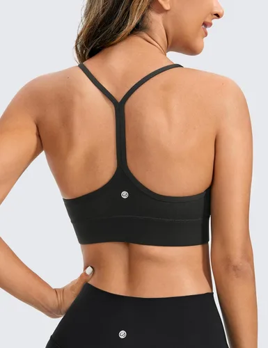 Miniatura 5 de CRZ YOGA Butterluxe - Brasier deportivo con espalda en Y para mujer, tirantes delgados, sin varillas, cuello redondo, atlético, acolchado, para yoga
