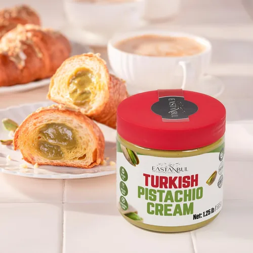 Miniatura 10 de Eastanbul Crema de pistacho, 1.25 libras, mantequilla de pistacho, crema turca para untar, kit de barra de chocolate Dubai, pasta perfecta