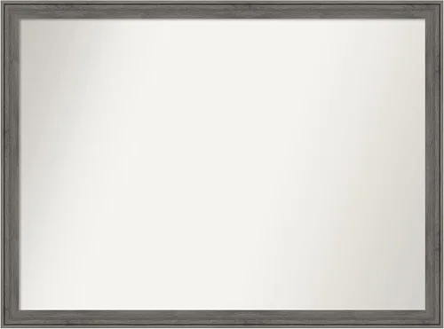 Miniatura 450 de Amanti Art Espejo personalizado, espejo de baño gris plomo a rayas, espejo de pared o espejo de tocador de baño sobre el fregadero
