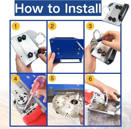 Miniatura 8 de Herramienta de biselado de azulejos de 45 grados, herramienta de corte de baldosas de cerámica, soporte de accesorios para amoladora angular