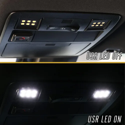 Miniatura 5 de USR UNIQUE STYLE RACING Panel completo de luz LED interior de cúpula central (30 LEDs) + 2 luces delanteras de mapa