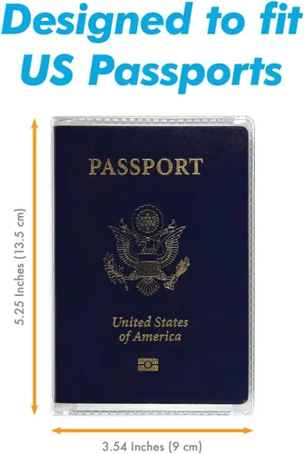 Miniatura 3 de Cubiertas de plástico para pasaporte, Claro, Cartera de viaje
