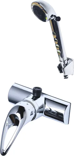 Laguna Brass 3222CP/4120CP - Válvula de ducha de repuesto no metálica de una sola manija de 4 pulgadas con juego de ducha de mano a juego con