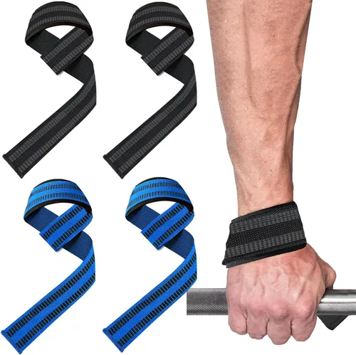 Miniatura 11 de Paquete de 4 correas de levantamiento para levantamiento de pesas, correas de elevación para entrenamiento de fuerza en el gimnasio, peso muerto
