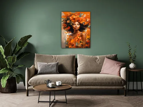 Miniatura 38 de Arte de pared afroamericano, decoración de rey y reina bailarín negro para sala de estar, arte de pareja de amor negro para dormitorio, lienzo