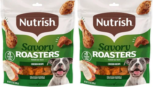 Miniatura 10 de Nutrish Savory Roasters - Golosinas de pollo para perros, relleno para calcetines de perro, bolsa de 30 onzas (Rachael Ray)