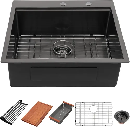 Miniatura 54 de Fregadero de cocina para exteriores, 21 x 20 pulgadas, fregadero de barra para exteriores, fregaderos de cocina de acero inoxidable de montaje